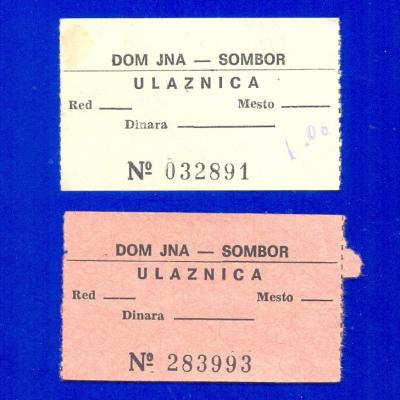 Ulaznice Dom JNA Sombor